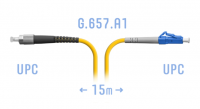 Оптический патч-корд SNR-PC-LC/UPC-FC/UPC-A-15m