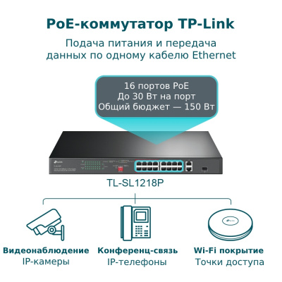 Фото TP-Link TL-SL1218P TP-Link TL-SL1218P