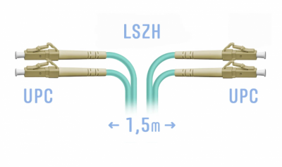 Оптический патч-корд SNR-PC-LC/UPC-MM-DPX-1.5m