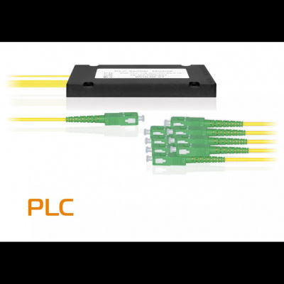 Делитель оптический планарный SNR-PLC-1x8, корпус, разъемы SC/APC
